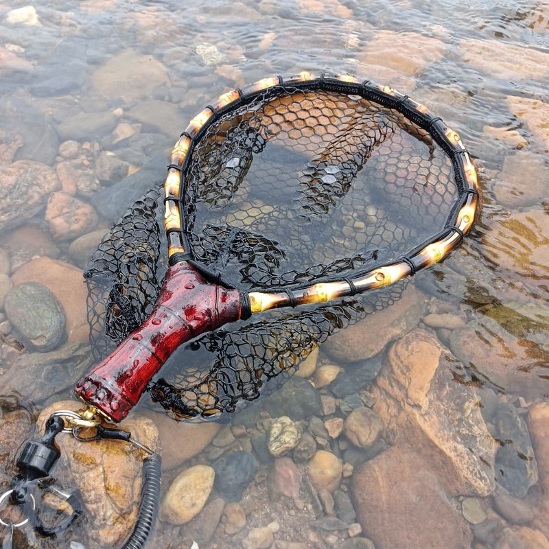 Fish Net Handle - Pure Handmade Wooden handle Fly Fishing