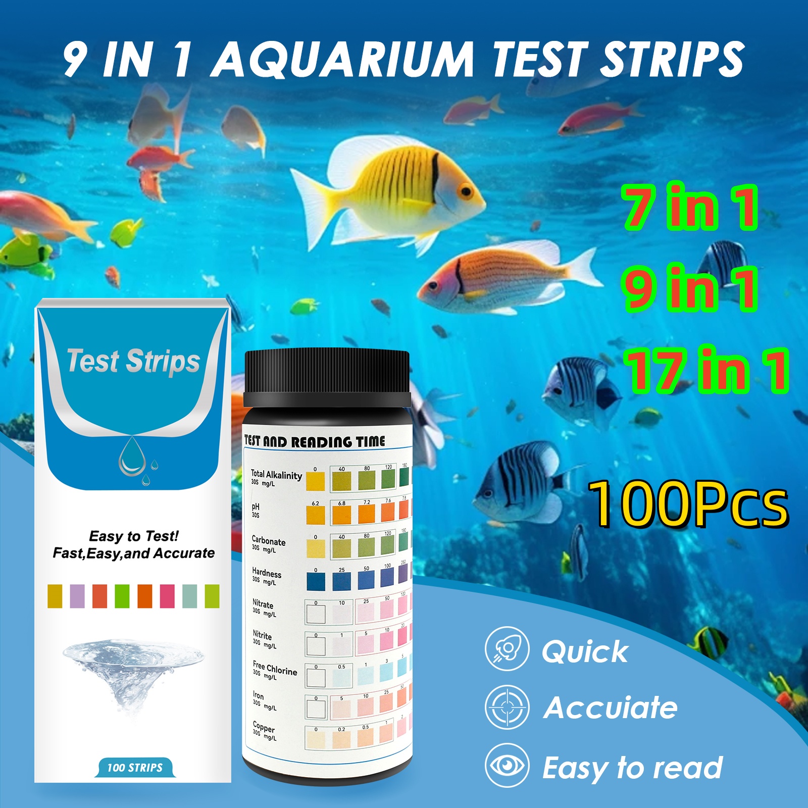 100Pcs Aquarium Test Strips Wa - đánh giá và giá Aquarium Test Kit