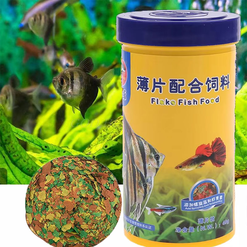 NEW Healthy Fish Food Flakes F - đánh giá và giá Fish Food Flake