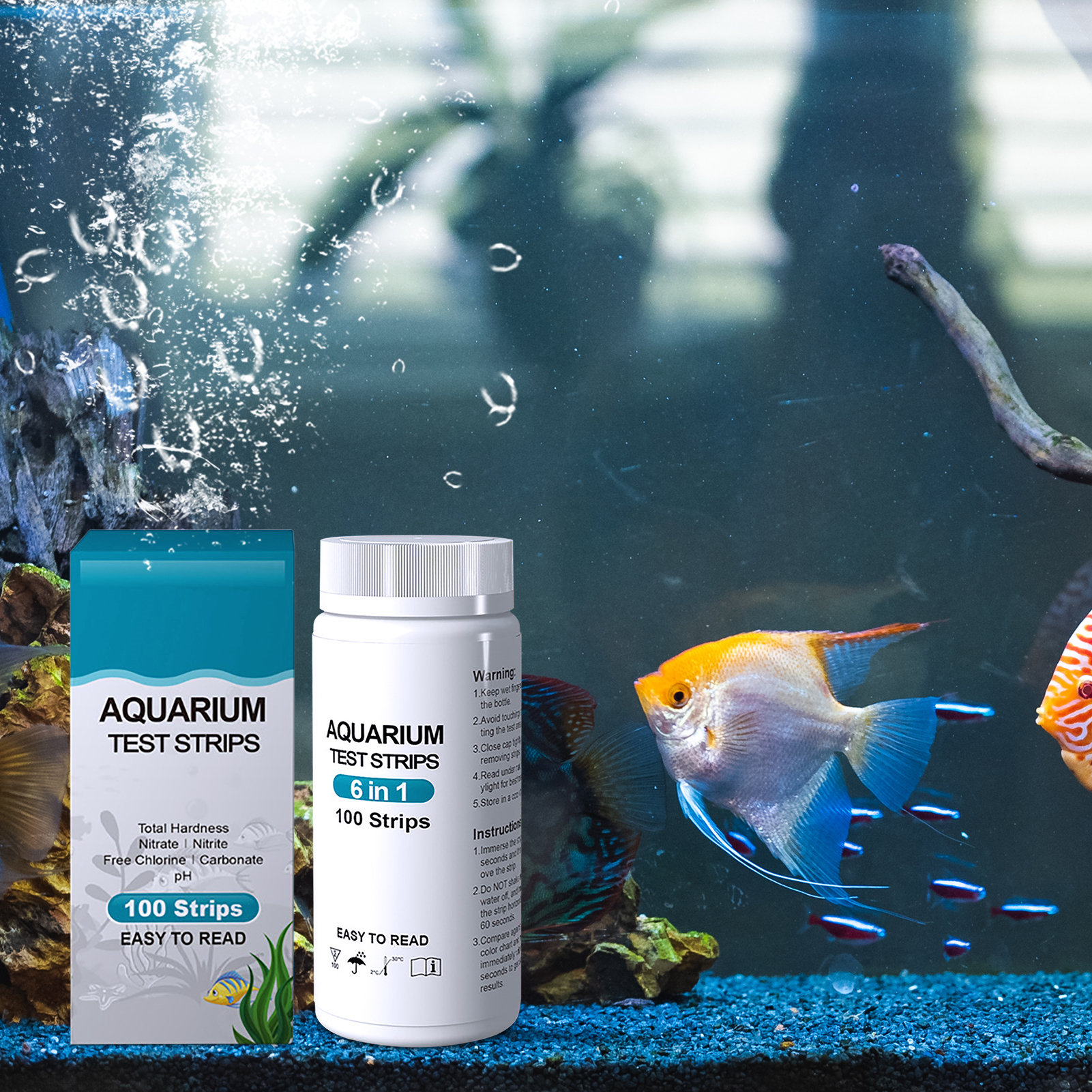 100pcs 6-in-1 Water Quality Te - đánh giá và giá Aquarium Test Kit