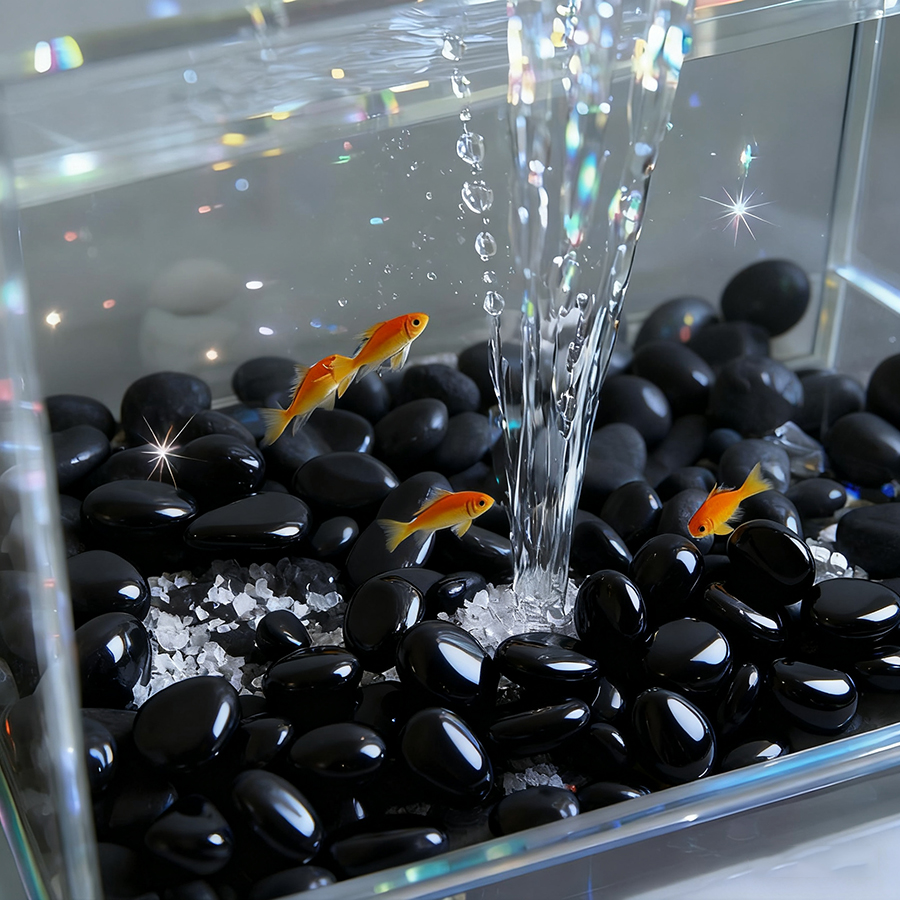 200g Black High Polished Natur - đánh giá và giá Aquarium Fish Black