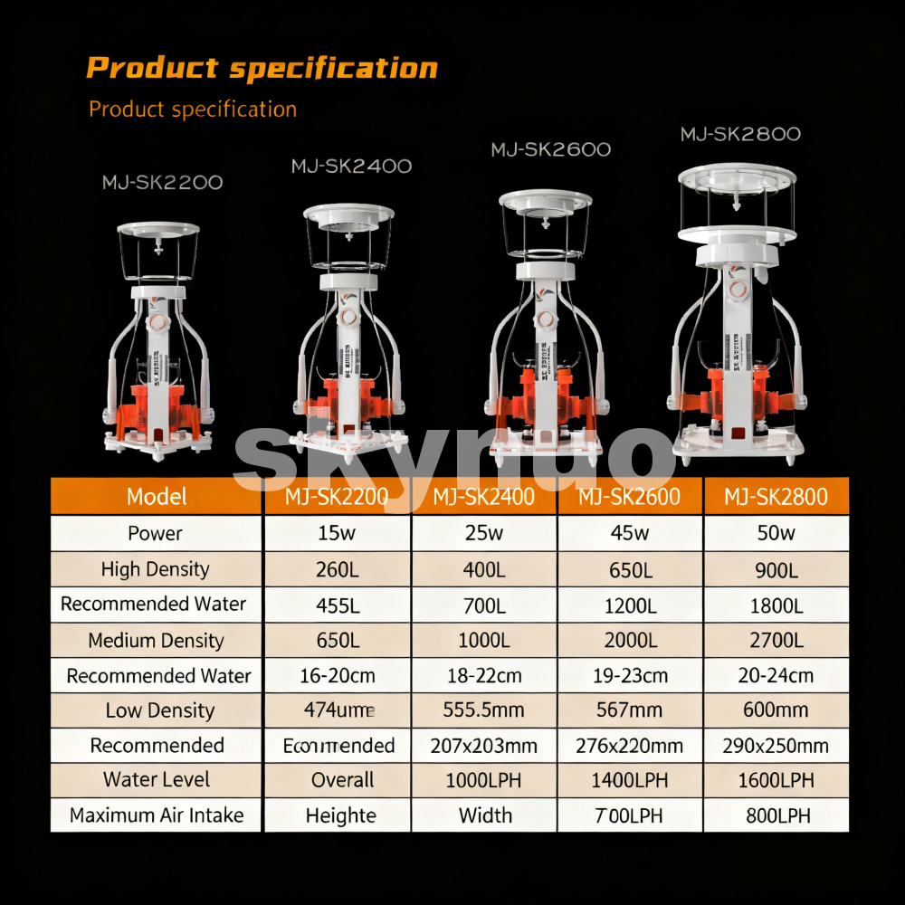 2026 New MJ-SK2200/2400/2600/2 - đánh giá và giá Protein Skimmer Reef