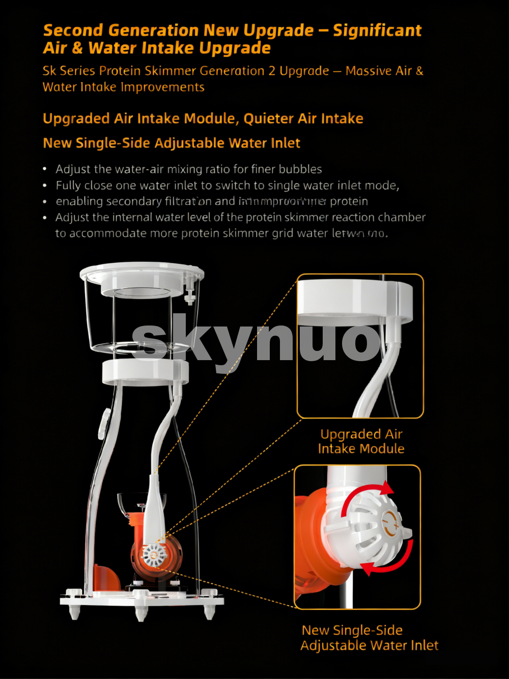 2026 New MJ-SK2200/2400/2600/2 - đánh giá và giá Protein Skimmer Reef