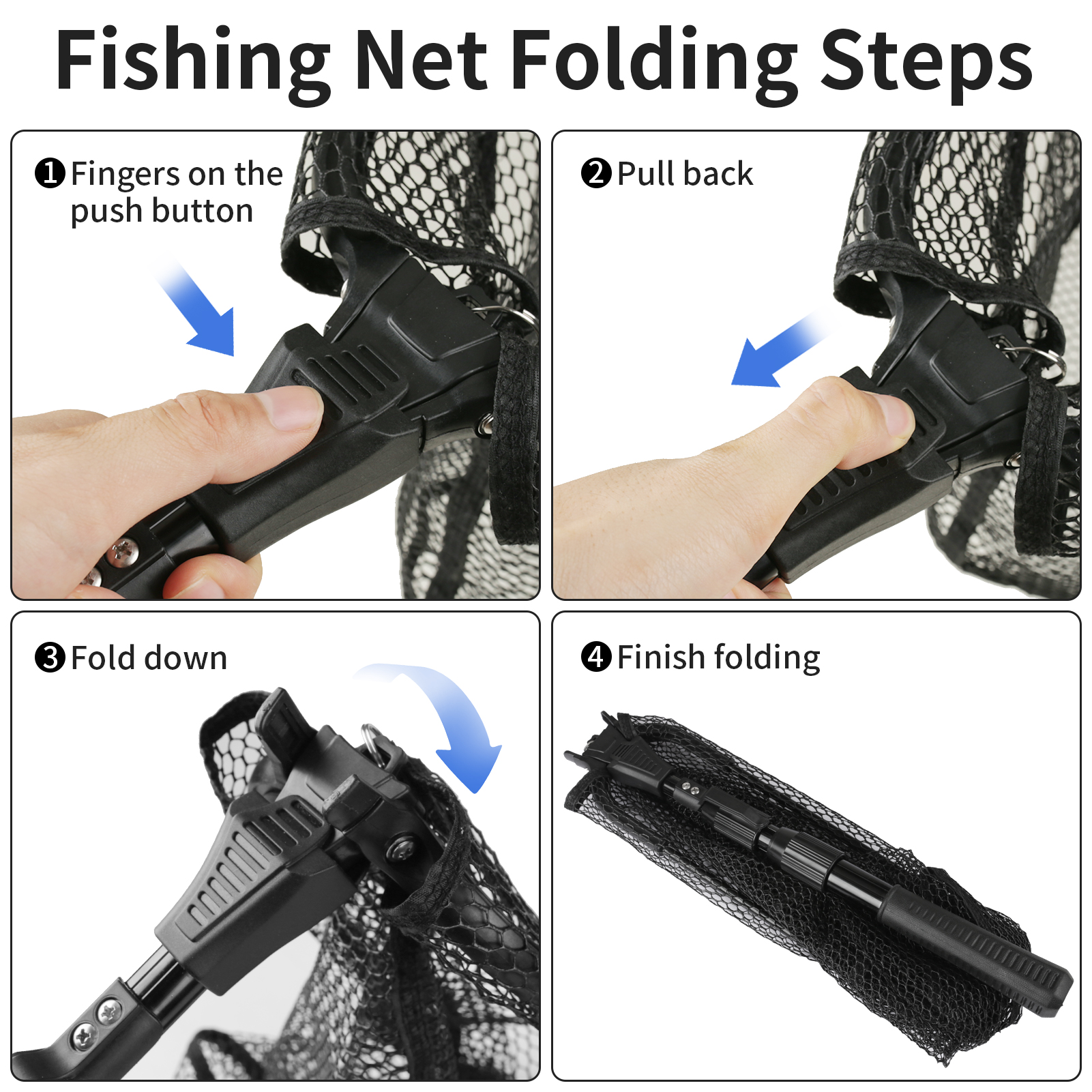 Fishing Net Collapsible Fish L - đánh giá và giá Fish Net Handle