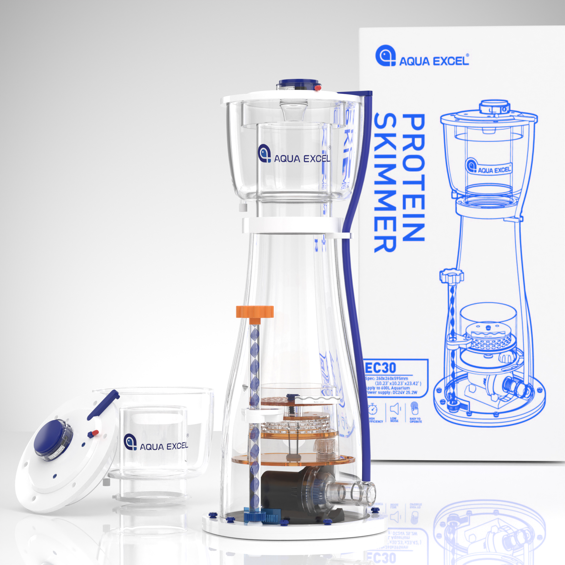 AE-EC20 Modern Internal Protei - đánh giá và giá Protein Skimmer Reef