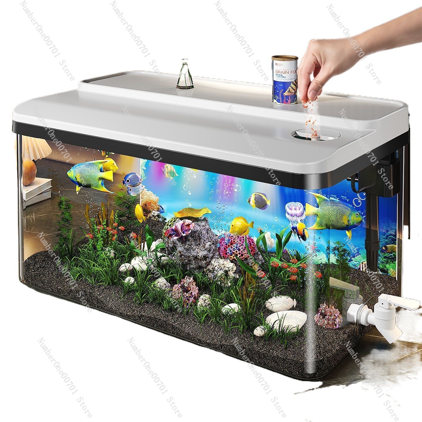 Fish Tank Filter Oxygen Self-C - đánh giá và giá Aquarium Fish No Need Oxygen
