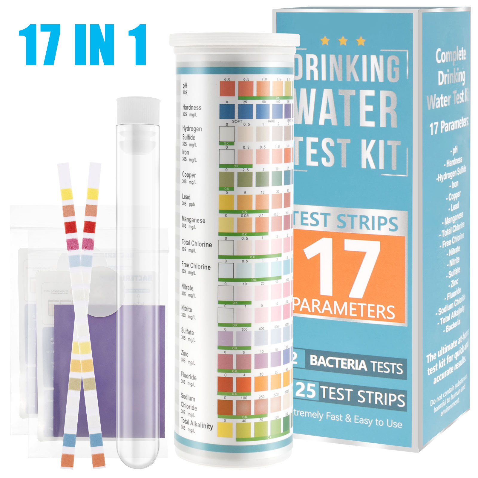 5-17 in 1 Aquarium Test Strips - đánh giá và giá Aquarium Test Kit