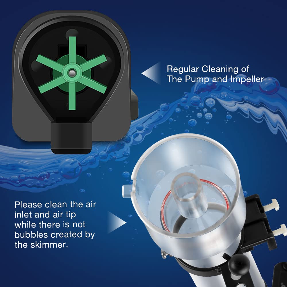Adjustable water flow suspende - đánh giá và giá Protein Skimmer Reef