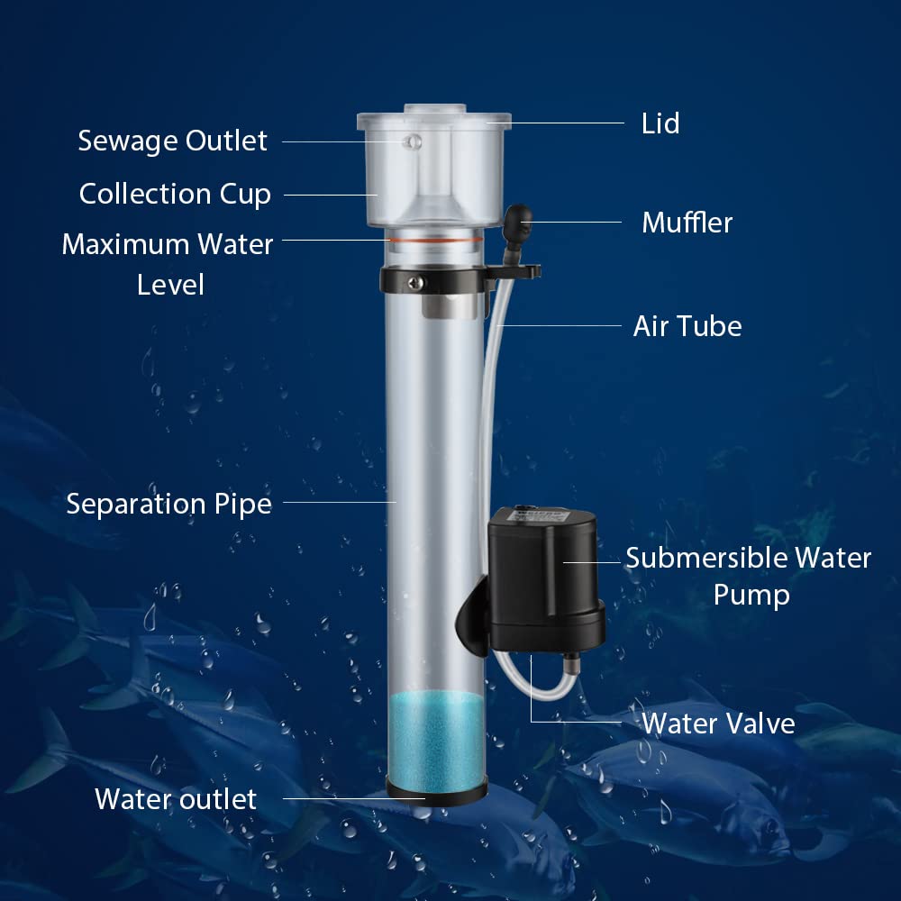 Adjustable water flow suspende - đánh giá và giá Protein Skimmer Reef
