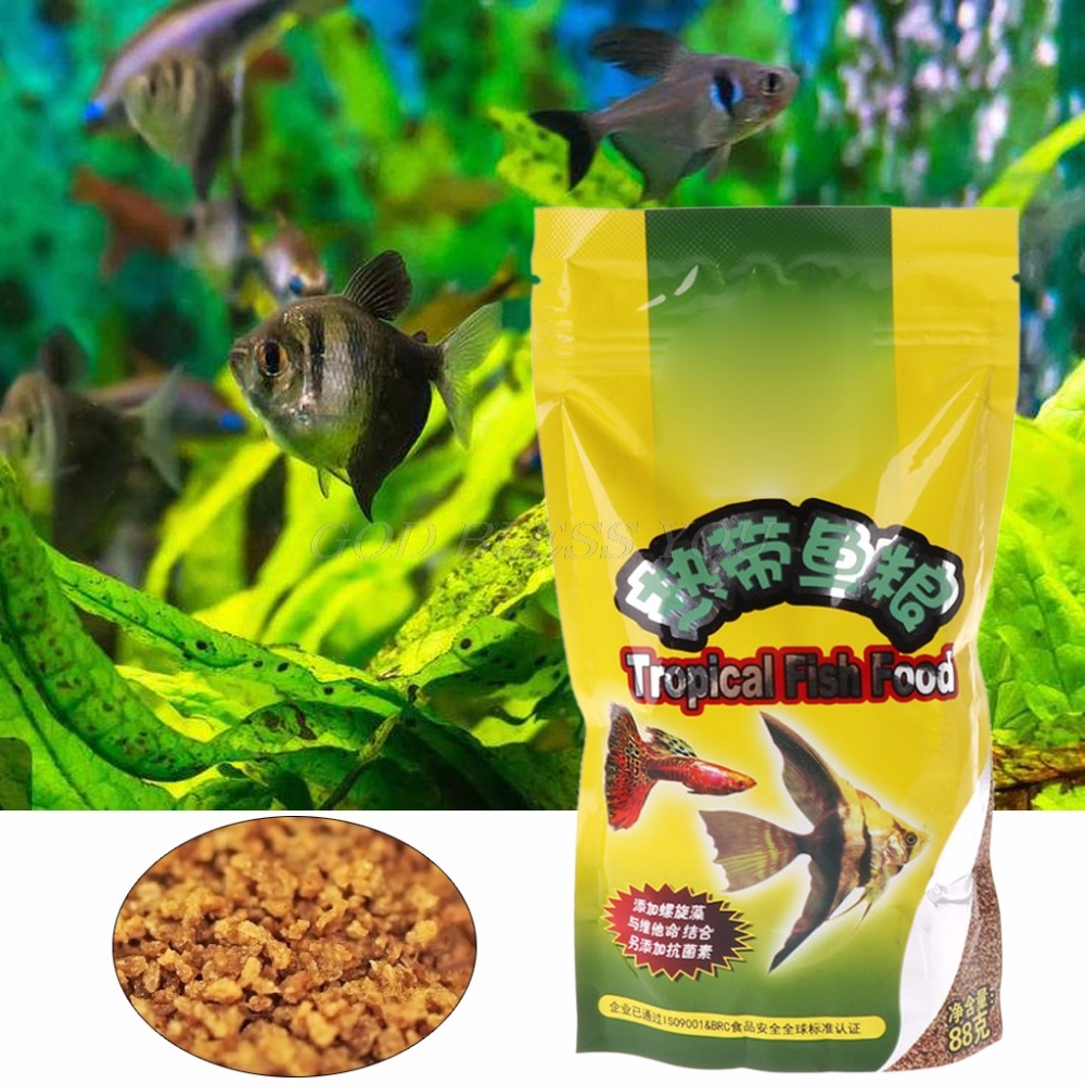 1/2pcs Aquarium Tank Tropical  - đánh giá và giá Fish Food Flake