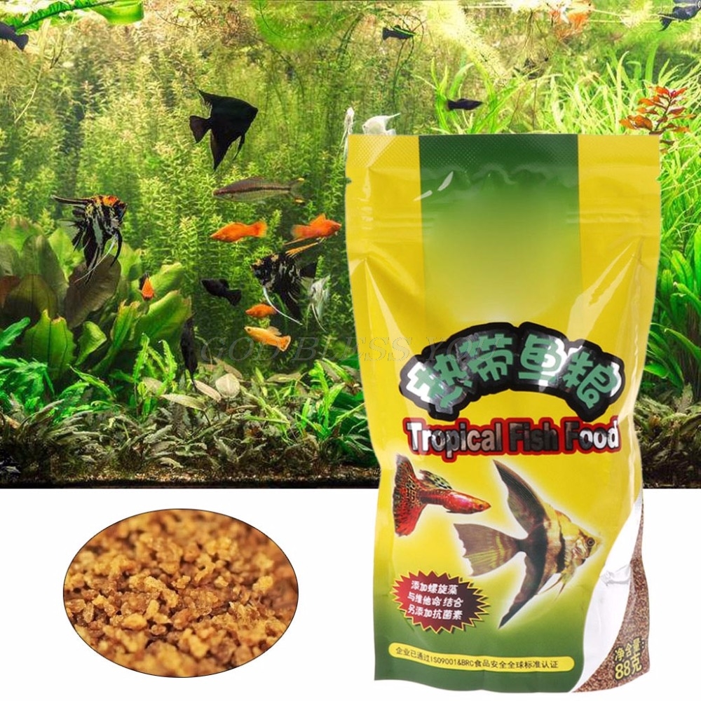 1/2pcs Aquarium Tank Tropical  - đánh giá và giá Fish Food Flake