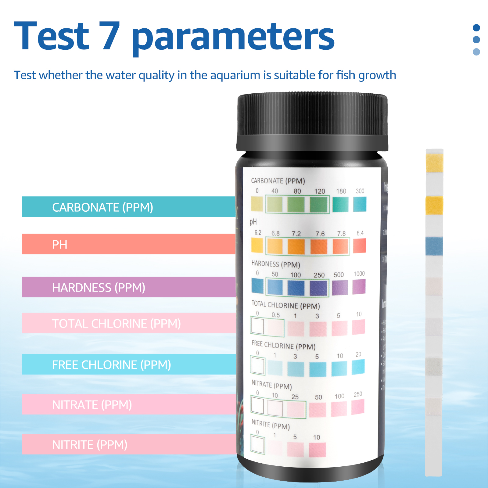 100Pcs 7 in 1 Aquarium Test St - đánh giá và giá Aquarium Test Kit